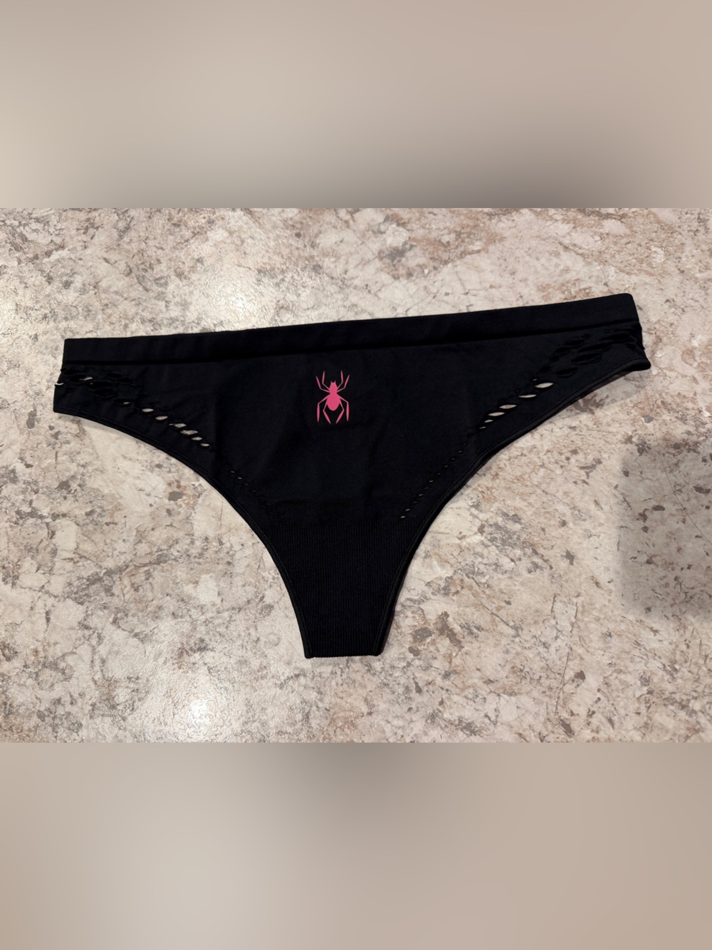 VS PINK Spider Halloween Panty Thong NWT Medium